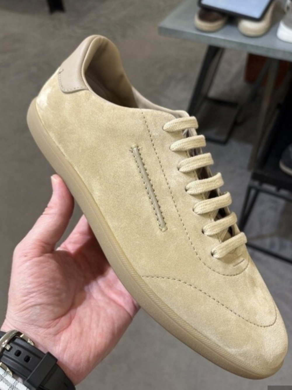 Zegna Suede 232 Low-Top Sneaker New In Box Size 10/ 43
